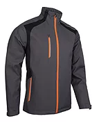 s.VALBERG Zip Front Stretch Back Panelled Waterproof Golf Jacket - Charcoal/Black/Inferno