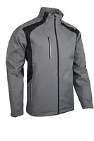 s.VALBERG Zip Front Stretch Back Panelled Waterproof Golf Jacket - Gunmetal/Black Ridge