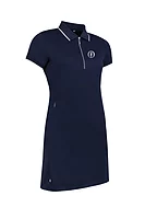 g.THE OPEN VICTORIA The Open Zip Printed Golf Dress With Detachable Shorts - Navy/White