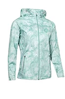 s.THE OPEN WHISPERDRY AURORA The Open Cup Concealed Hood Lightweight Waterproof Golf Jacket - Mint Mist Print