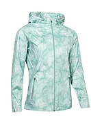 s.WHISPERDRY AURORA Concealed Hood Lightweight Waterproof Golf Jacket - Mint Mist Print