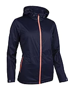 s.WHISPERDRY WHISTLER Whisperdry Fleece Lined Waterproof Golf Jacket - Navy/Coral Shell Print
