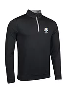g.RYDER CUP WICK Ryder Cup Zip Lightweight Performance Golf Midlayer - Black/Light Grey