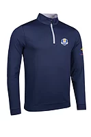 g.RYDER CUP WINNERS WICK Ryder Cup Winners Zip Lightweight Performance Golf Midlayer - Navy/Light Grey
