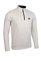 g.THE OPEN WICK The Open Zip Lightweight Performance Golf Midlayer - Linen/Black
