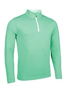g.WICK SALE Quarter Zip Lightweight Performance Golf Midlayer Sale - Marine Green Marl