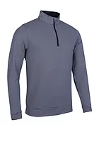 g.WICK Quarter Zip Lightweight Performance Golf Midlayer - Navy/White Stripes