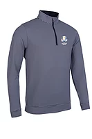 g.RYDER CUP WICK Ryder Cup Zip Lightweight Performance Golf Midlayer - Navy/White Stripes
