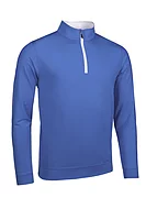 g.WICK Quarter Zip Lightweight Performance Golf Midlayer - Tahiti/White