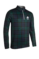 g.RYDER CUP WICK Ryder Cup Zip Lightweight Performance Golf Midlayer - Tartan/Light Grey