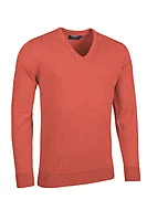 g.WILKIE V Neck Merino Lightweight Golf Sweater - Apricot
