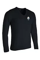 g.RYDER CUP WILKIE Ryder Cup V Neck Merino Golf Sweater - Black
