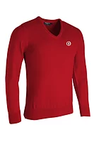g.THE OPEN WILKIE The Open V Neck Merino Golf Sweater - Garnet
