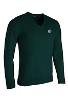 g.THE OPEN WILKIE The Open V Neck Merino Golf Sweater - Tartan Green