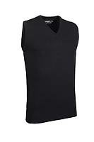 g.WINDERMERE V Neck Lambswool Midweight Golf Slipover - Black