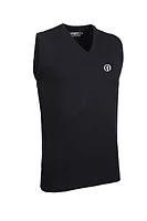 g.THE OPEN WINDERMERE The Open V Neck Lambswool Midweight Golf Slipover - Black