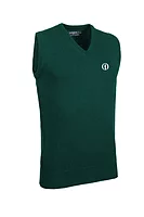 g.THE OPEN WINDERMERE The Open V Neck Lambswool Midweight Golf Slipover - Bottle