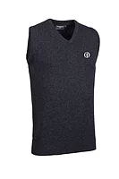 g.THE OPEN WINDERMERE The Open V Neck Lambswool Midweight Golf Slipover - Charcoal Marl