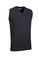 g.WINDERMERE V Neck Lambswool Midweight Golf Slipover - Charcoal Marl
