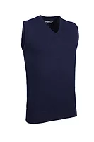 g.WINDERMERE V Neck Lambswool Midweight Golf Slipover - Navy