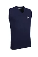 g.THE OPEN WINDERMERE The Open V Neck Lambswool Midweight Golf Slipover - Navy