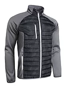s.ZERMATT SALE Full Zip Padded Performance Golf Jacket Sale - Black Camo/Gunmetal/Silver