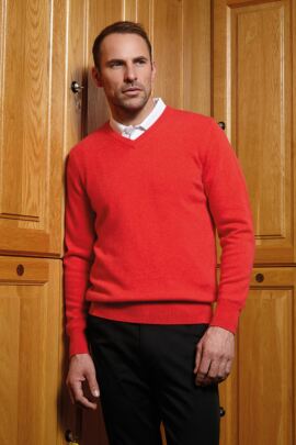 Mens V Neck Cashmere Golf Sweater