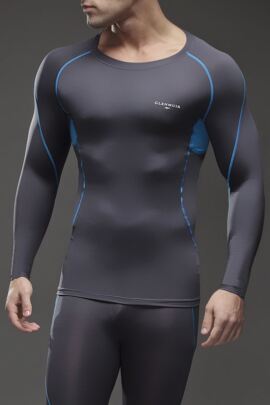 Mens Long Sleeved Compression Performance Golf Base Layer