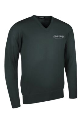 WHO Glenmuir Mens V Neck Merino Wool Golf Sweater