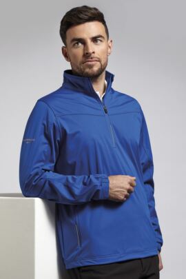 Mens Zip Neck Water Repellent Performance Golf Windshirt