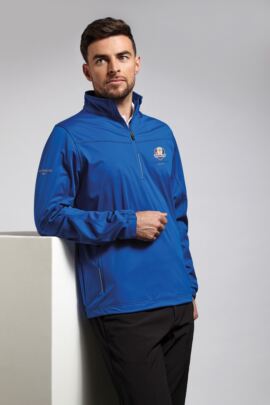 Official Ryder Cup 2018 Mens Water Repellent Zip Neck Performance Windshirt