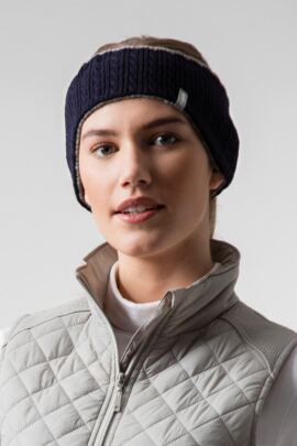 Ladies Reversible Cable Knit Golf Headband