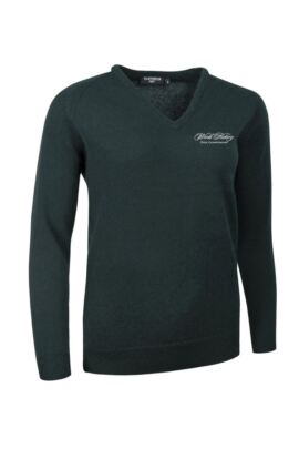 WHO Glenmuir Ladies V Neck Lambswool Golf Sweater