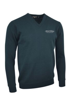 WHO Glenmuir Mens V Neck Lambswool Golf Sweater