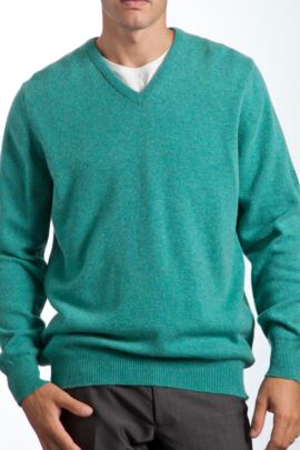 Heritage 100% Cashmere Plain V Neck Classic Fit Sweater