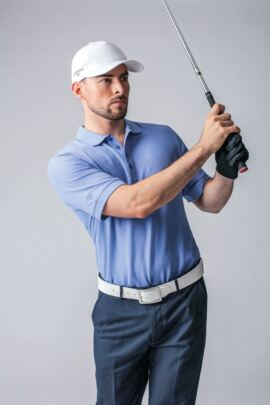 Mens Classic Fit Cotton Pique Golf Polo Shirt