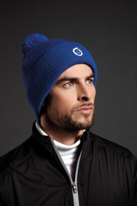Mens And Ladies Embroidered Thermal Lined Merino Golf Bobble Hat