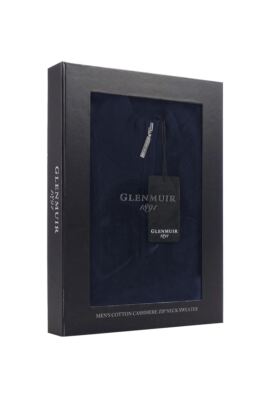 Mens Zip Neck Touch of Cashmere Sweater Gift Box