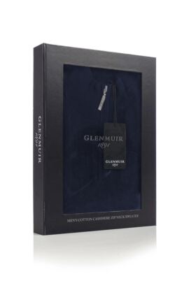 Mens Zip Neck Touch of Cashmere Sweater Gift Box