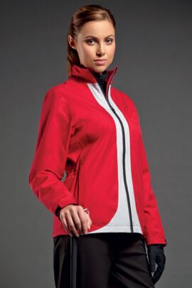 Ladies Contrast Colour Lightweight Waterproof Golf Jacket