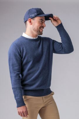 Mens Crew Neck Lambswool Golf Sweater
