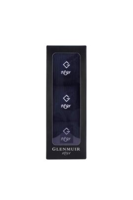 Mens 3 Pair Ribbed Cotton Golf Socks Gift Box