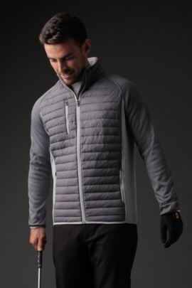 Mens Zip Front Padded Performance Golf Jacket