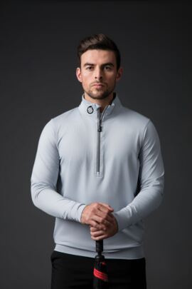 Mens Zip Neck Performance Golf Midlayer