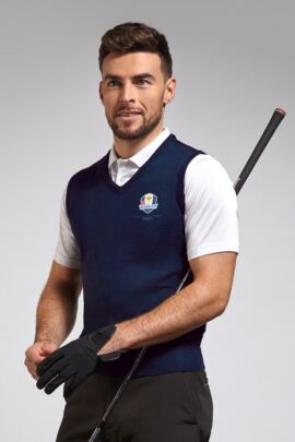 Official Ryder Cup 2018 Glenmuir Mens Merino Wool Golf Slipover