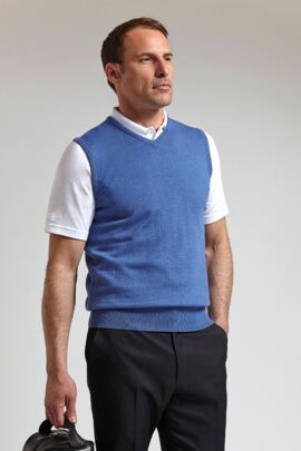 Mens V Neck Cashmere Golf Slipover