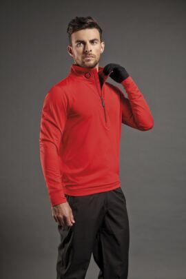Sunderland Mens Zip Detail Stretch Golf Mid Layer