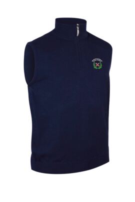 OLGS Glenmuir Mens Lightweight Cotton Zip Neck Slipover