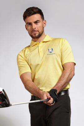 Official Ryder Cup 2018 Glenmuir Mens Plain Mercerised Golf Polo Shirt