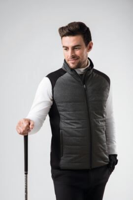 Mens Zip Front Padded Performance Golf Gilet